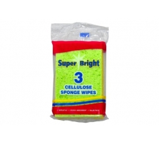 Superbright Cellulose Sponge Wipes 3 Pack