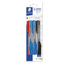 Staedtler 430m Assorted Ballpoint Pen Medium Pack Of 6