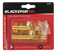 Blackspur Aluminium Barrel Bolt Set