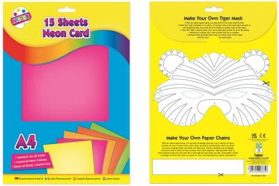 Tallon 15 Sheets A4 Neon Card