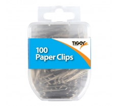 Tiger Essential 100 Paper Clips Steel