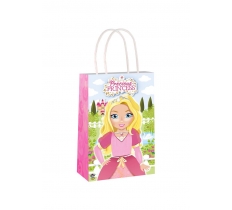 Princess Paper Party Bag With Handles 14cm X 21 cm X 7cm