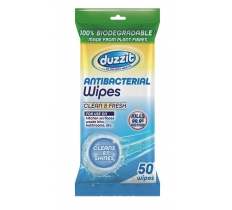 Biodegrabale Anti Bacterial Wipes Clean & Fresh 50pk