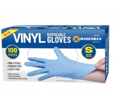 Blue Vinyl Powder Free Gloves Small 100pc