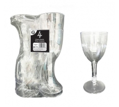 Clear Plastic Wine Glasses 4 Pack