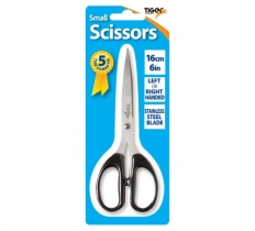 Tiger 16cm Black Handle Scissors Carded