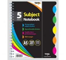 Tiger A5 Subject Twinwire Notebook