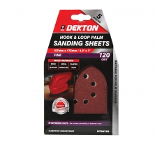 Dekton 5 Piece Hook And Loop Palm Sanding Sheets 107mm x 175mm