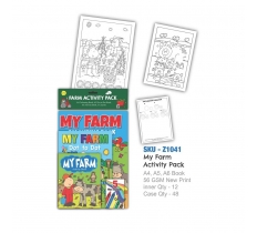 Farm Activity Pack (A4,A5,A6 Books With Crayons)