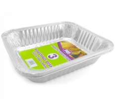 Foil Roasting Dishes 323 X 266 X 64mm 3Pc