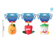 World Of Pets Vinyl Squeaky Vegetable Dog Toy ( Assorted )