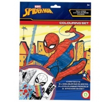 Spiderman Colouring Set