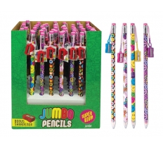 Pencils Jumbo With Sharpener & Eraser