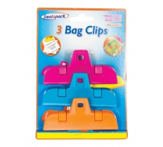 Bag Clip Colours 3 Pack ( Assorted Colours )
