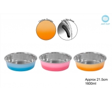 Ombre Stainless Steel Pet Bowl 21.5cm 1600ml