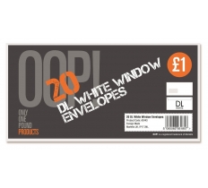DL White Window Envelopes 25 Pack