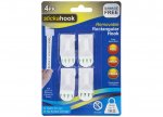 Pack Of 4 Removable Small Rec. Hooks 1Kg Capacity On Blister
