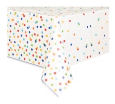 Rainbow Polka Dot Table Cover 54X84