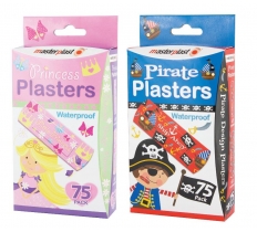 75 Pack Pirate & Princess Plaster