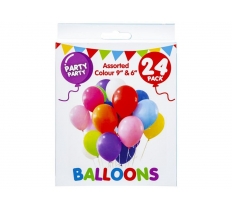 Assorted Party Balloons 24 Pack