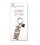 Mum Diamante Keyring