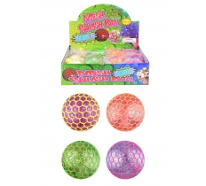 Light Up Squeeze Squishy Mesh Ball 7cm With Net