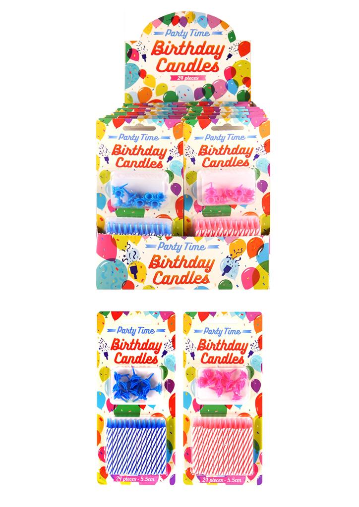 Birthday Candles With Holders - Click Image to Close