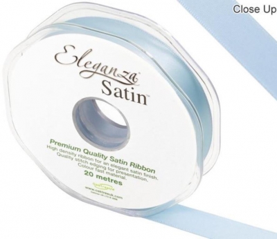 Eleganza Double Faced Satin 15mm X 20M Light Blue No25