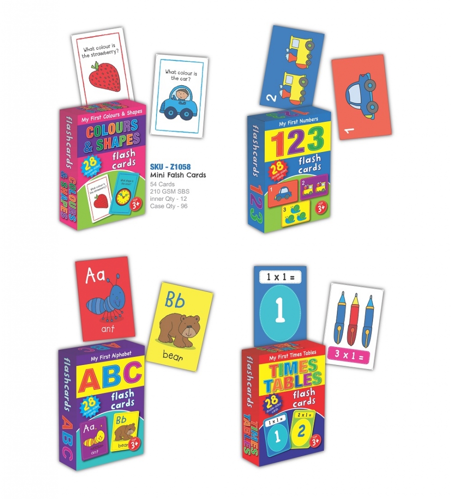 Numbers, Colours & Shapes Flash Cards - Click Image to Close