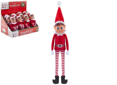 12" 30cm Red Long Leg Soft Body Vinyl Face Girl Elf With Hat