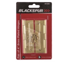 Blackspur 4" Brass Plated Butt Hinges