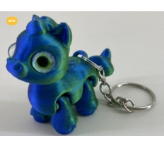 3D Printed Unicorn Keyring Toy