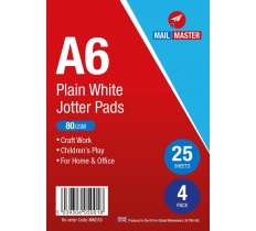 Mail Master A6 Jotter Pad 25 Sheets Pack Of 4