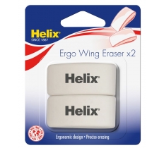 Helix Ergo Wing Eraser Twin Pack