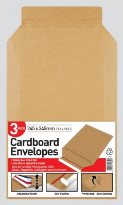 County Cardboard Envelopes 245 X 345mm 3 Pack