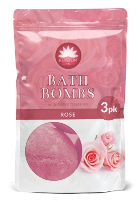 Elysium Spa Bath Bombs Rose 3 x 50g