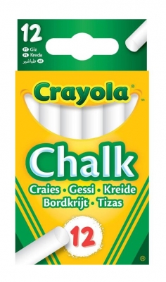 Crayola 12 Anti Dust White Chalk ( 51-1664 )