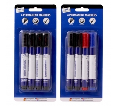 Tallon 4 Permanent Markers Bullet Tip