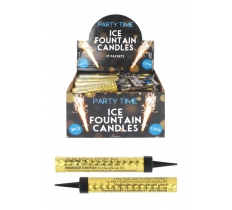 Gold 12cm Ice Fountain Firework Candle 2 Pack