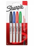 Sharpie Assorted Permanent Markers 4 Pack