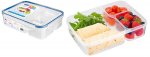3 Compartments Clip Lock Containers 1.5L