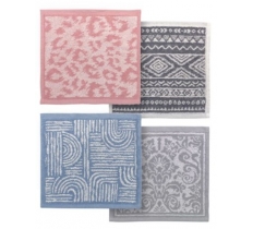 On Trend Design 100% Cotton Jacquard Face Cloths