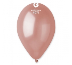 Gemar 13" Pack 50 Latex Balloons Metallic Rose Gold #071