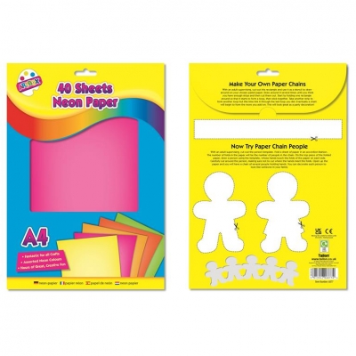 40 Sheets A4 Neon Paper
