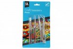 Assorted Craft Tweezers 4 Pack