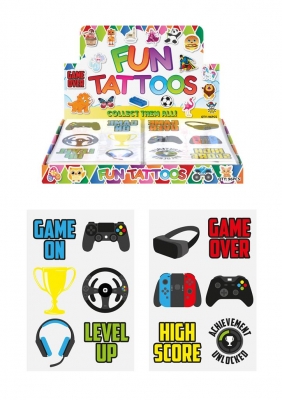 MINI 4CM GAMER TATTOOS X 96