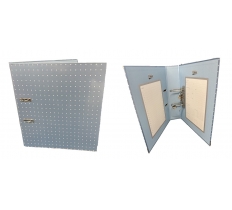 Metallic Pink/Grey/Blue Lever Arch Files