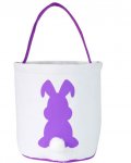Easter Cotton Bucket With Purple Bunny