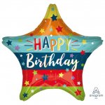 Stars & Stripes Happy Birthday Standard Foil Balloon