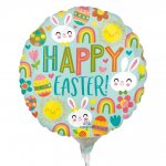 9" HAPPY EASTER ICONS BALLOON